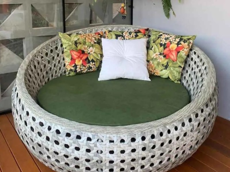 Chaise Dunna em Corda Náutica Terracota