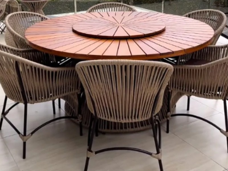 Conjunto de Mesa em Corda Náutica 1,40 m